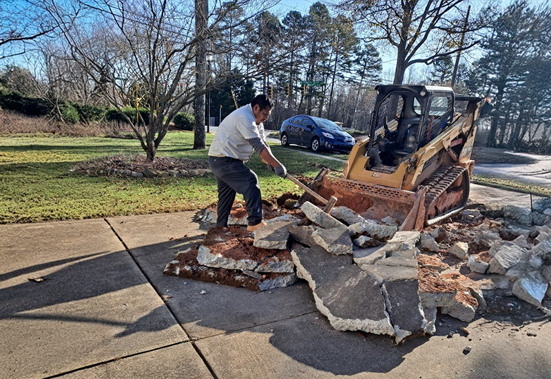 Victor Concrete lawn Care Charlotte North Carolina concrete flooring slab 8 demolition