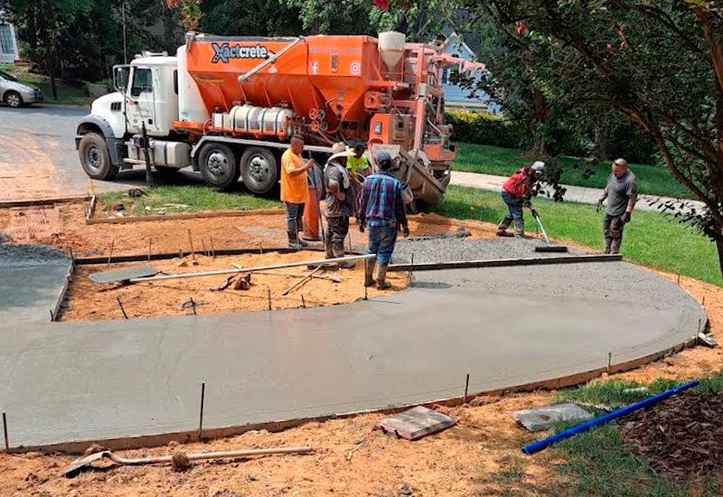 Victor Concrete pouring lawn Care Charlotte North Carolina concrete flooring slab instalation 13