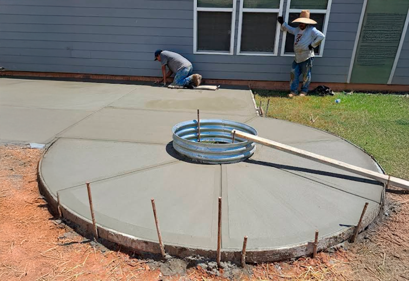 Victor Concrete pouring lawn Care Charlotte North Carolina concrete flooring slab instalation 14